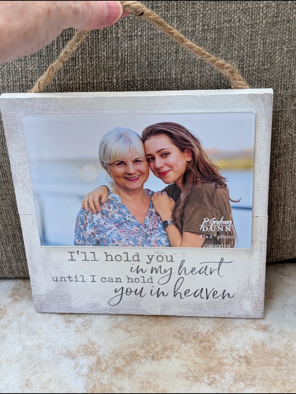 P. Graham Dunn 'I'll Hold You in My Heart' White Sentiment Photo Frame New